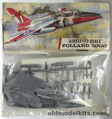 Airfix 1/72 Folland Gnat - Bagged, 116 plastic model kit